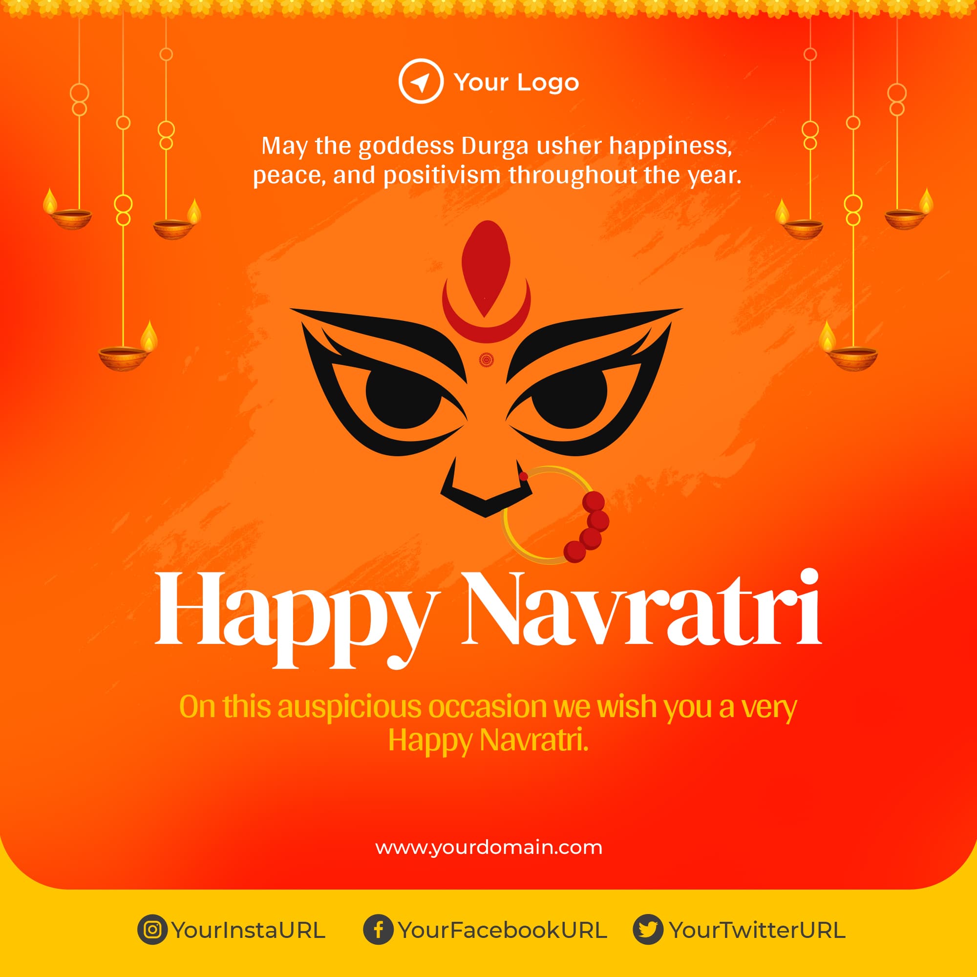 Navratri poster template